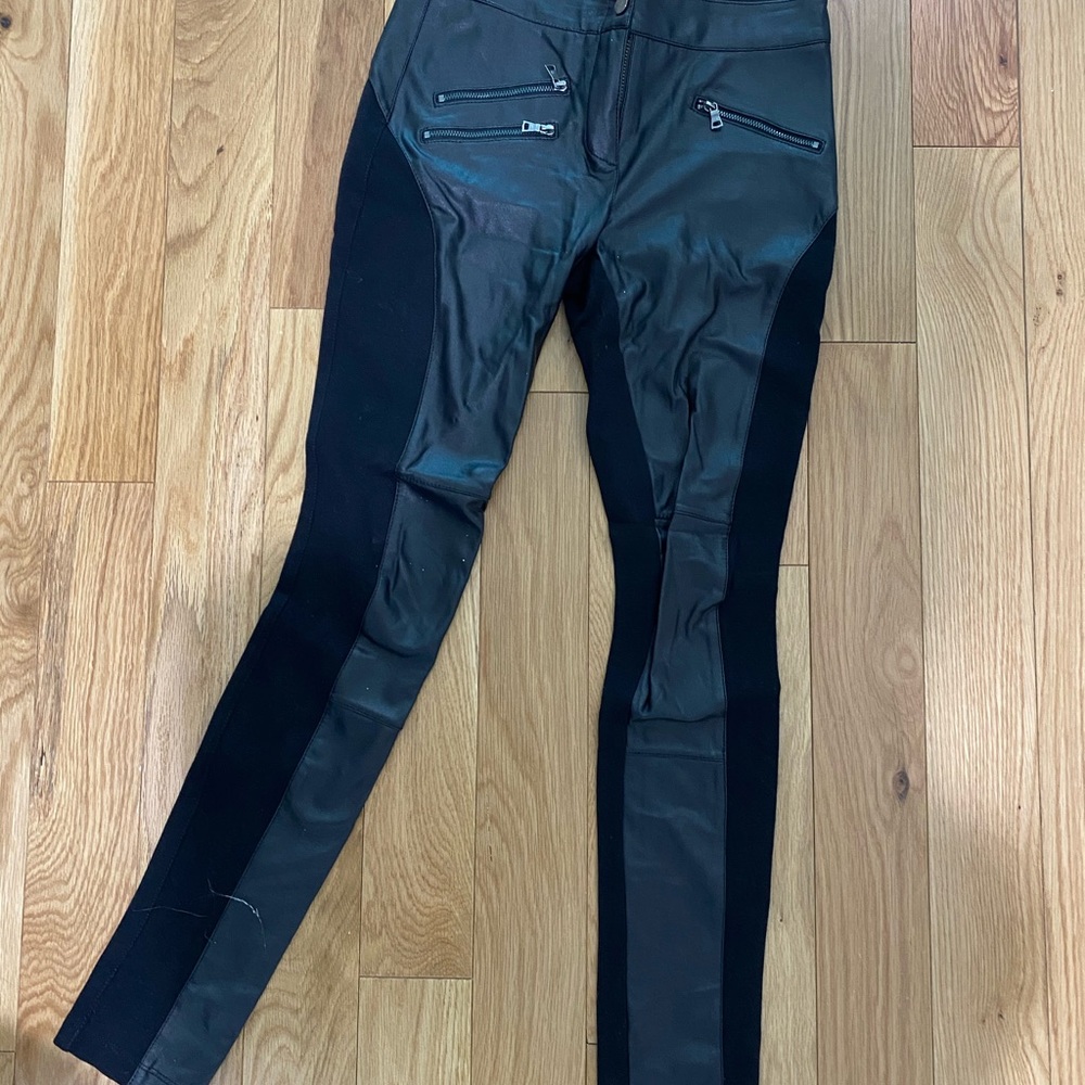 BCBGMAXAZRIA Faux leather leggings